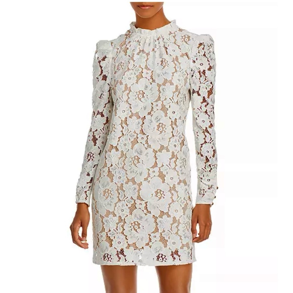 WAYF Emma Puff Sleeve Lace Dress Size XS, EUC